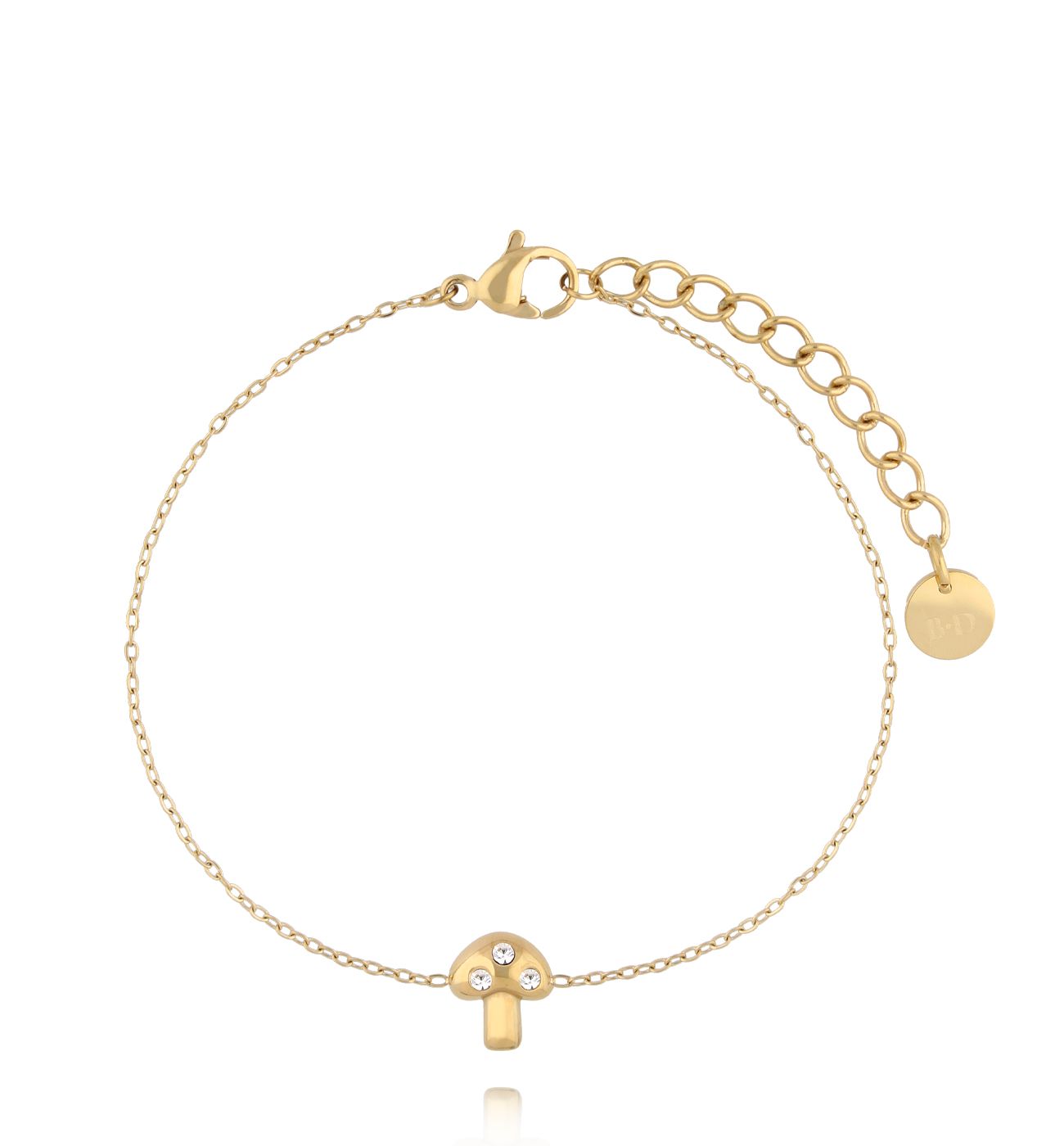 Bransoletka z grzybkiem złota BSA0849