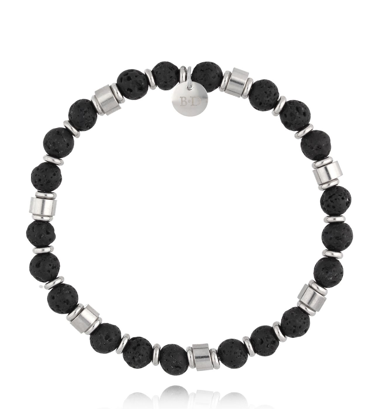 Bransoletka męska z lawą Grady 07 - By Dziubeka