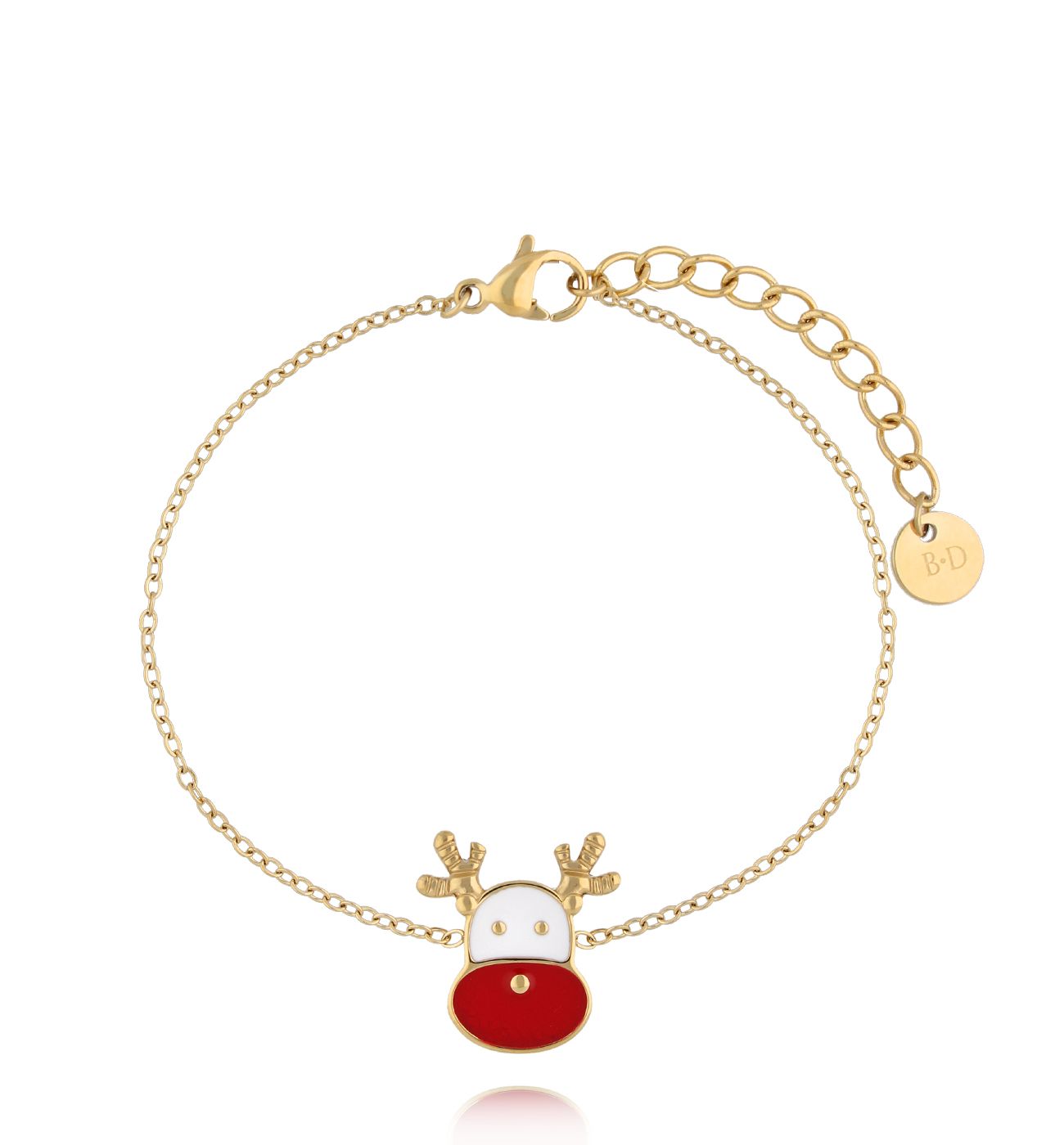 Bransoletka z reniferem złota - By Dziubeka