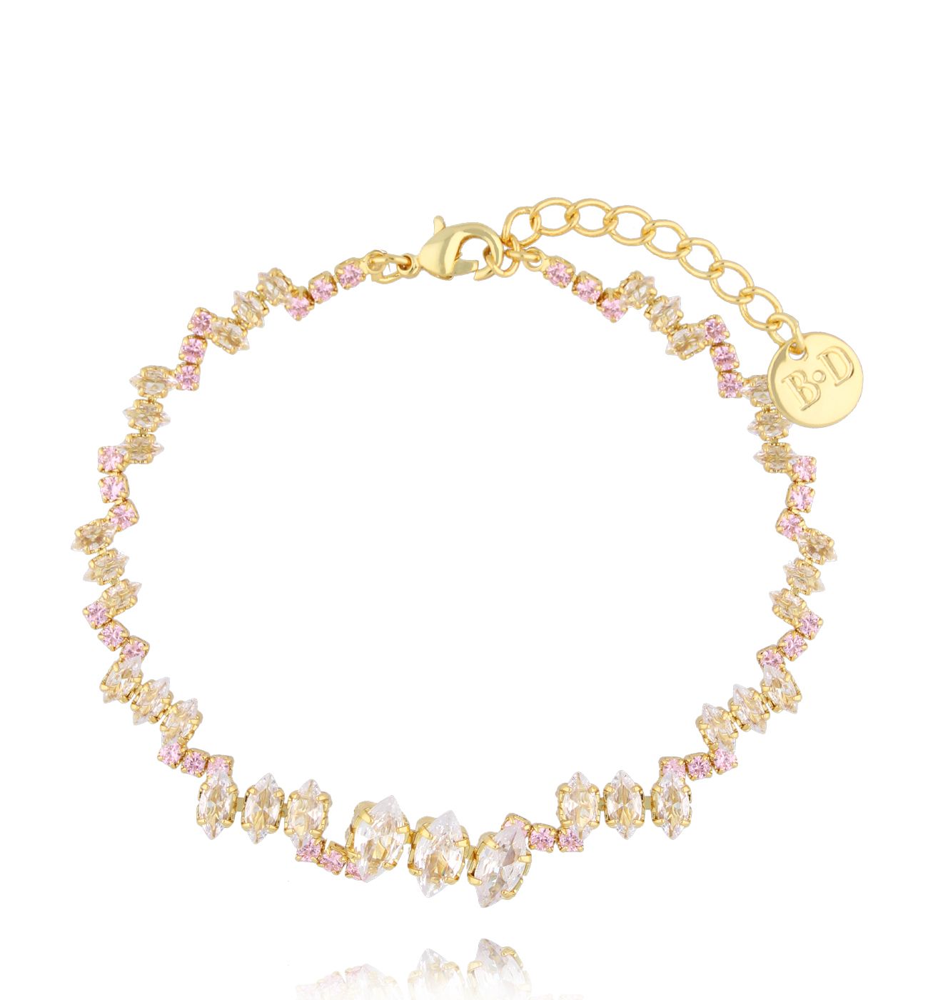 Bransoletka z kryształkami z złota BSS0219