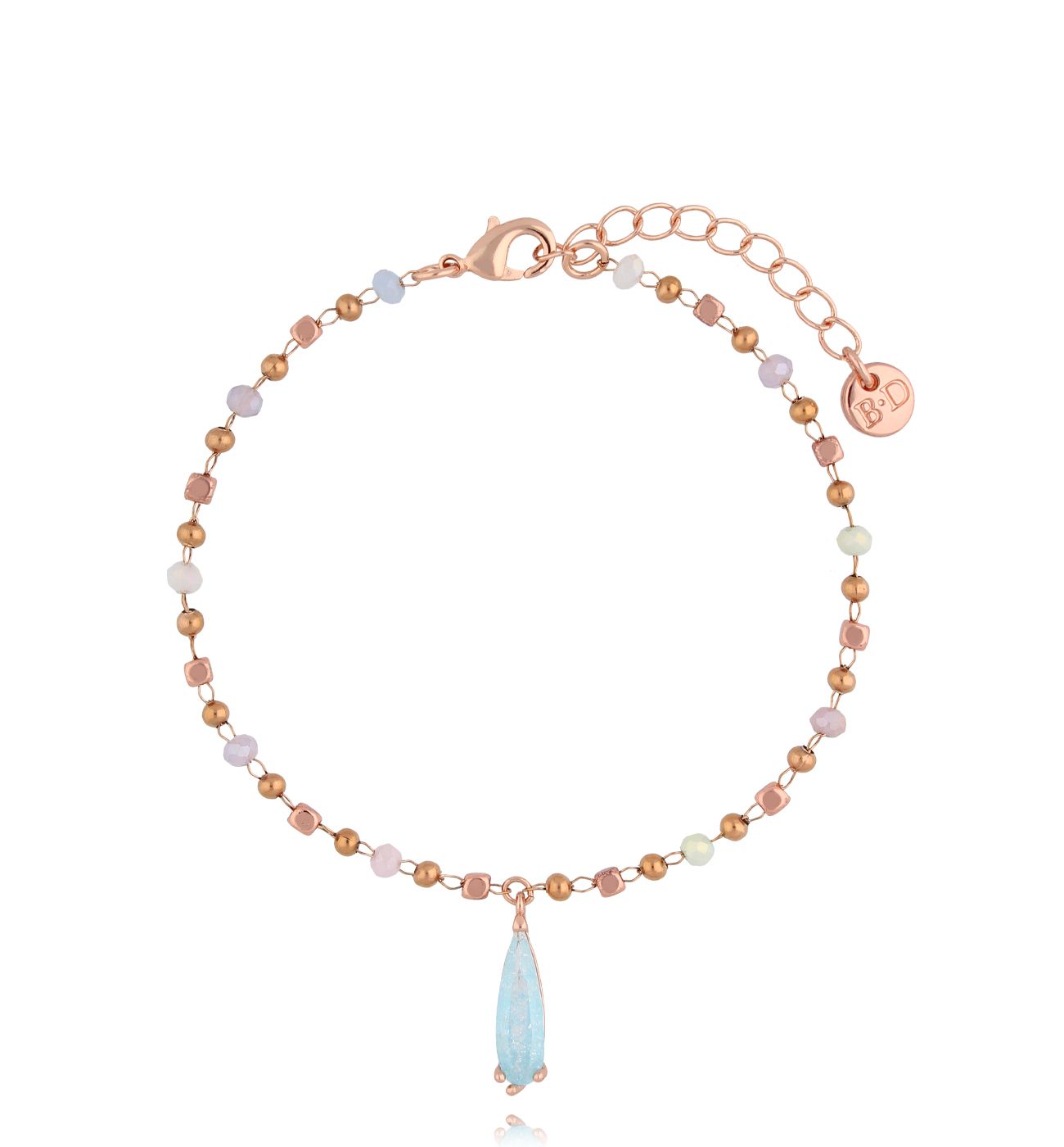 Bransoletka z kryształkami z różowym złotem BSC2131