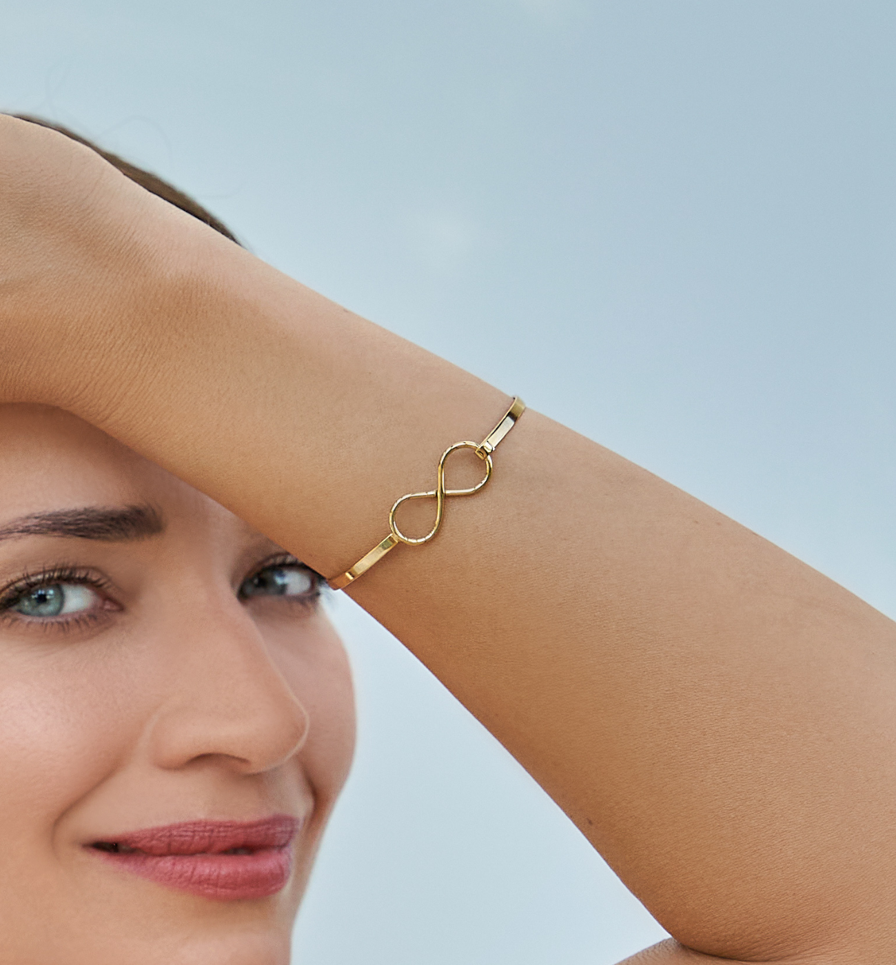 Bransoletka złota z nieskończonością Steel Infinity BSA0447