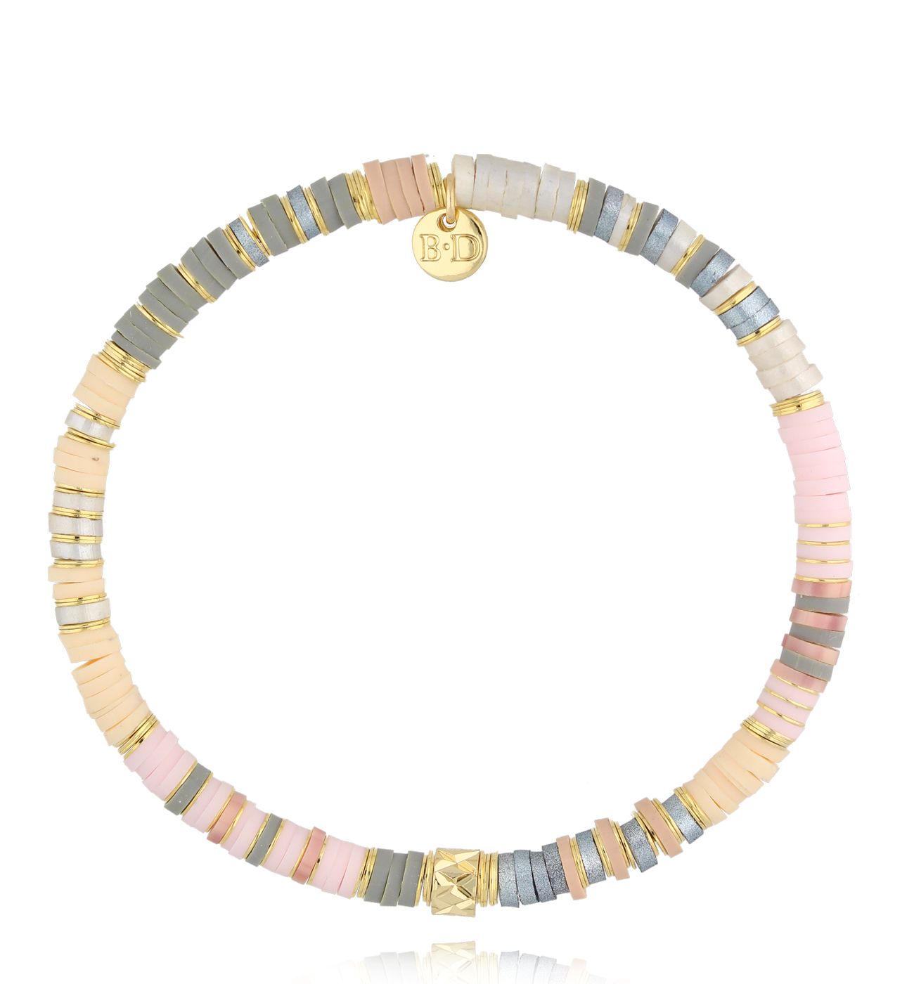 Bransoletka różowo szara BSC2231