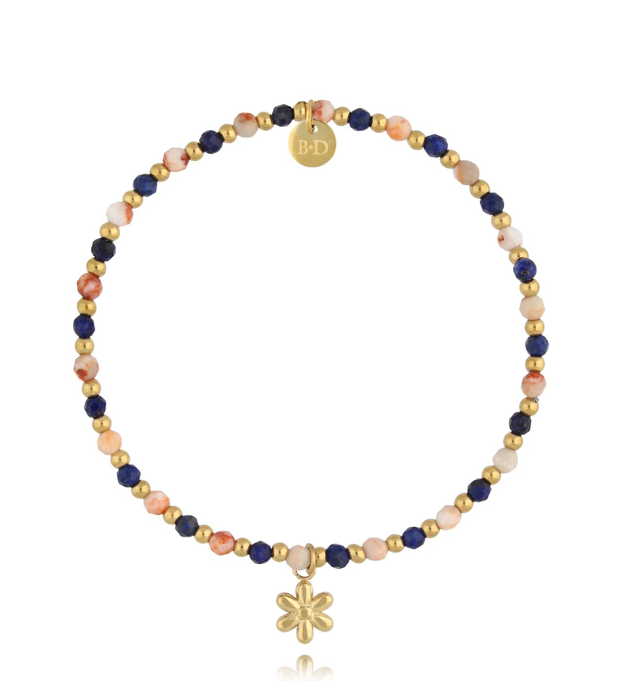 Bransoletka z kamieniami naturalnymi i kwiatuszkiem Latifa BSC1668