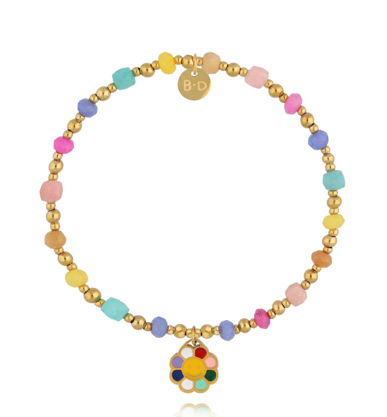 Bransoletka kolorowa z jadeitami BTW3375