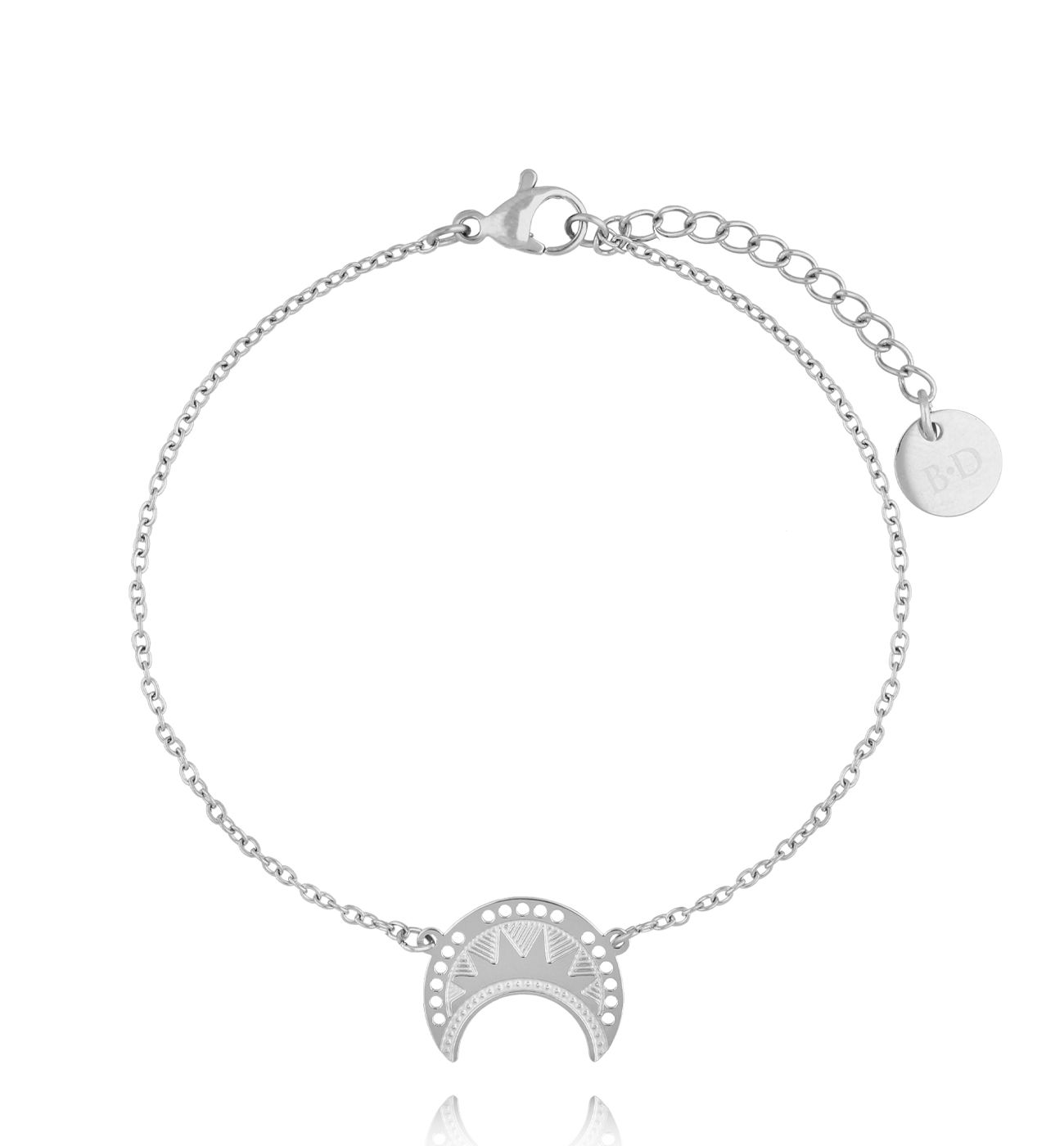 Bransoletka srebrna z księżycem Akiki - By Dziubeka