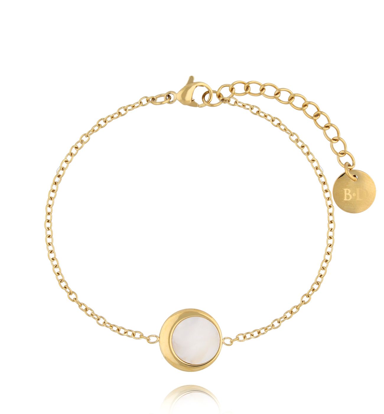 Bransoletka z masą perłową złota - By Dziubeka