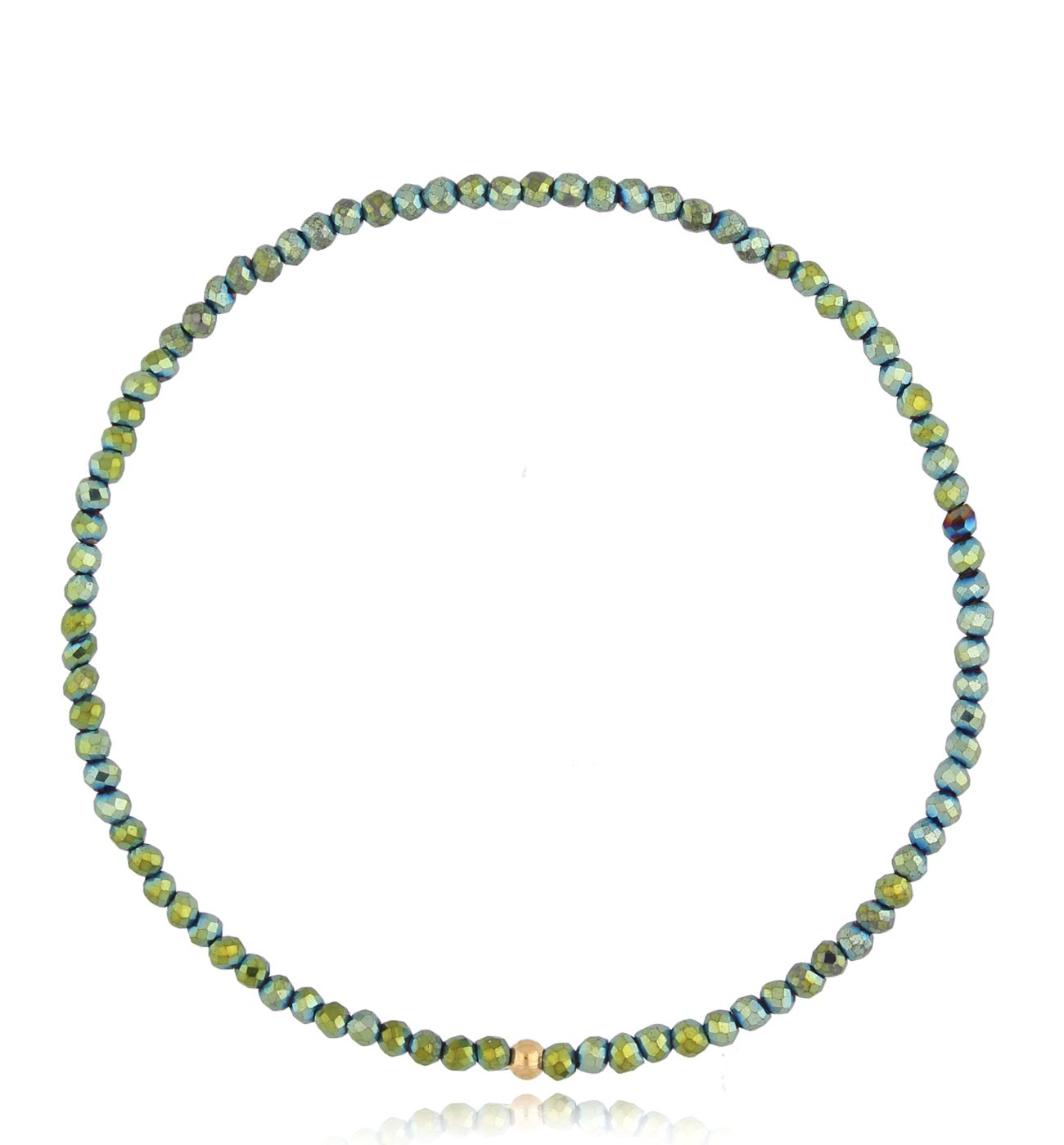 Bransoletka z hematytami zielona Mini Fina BTW1514