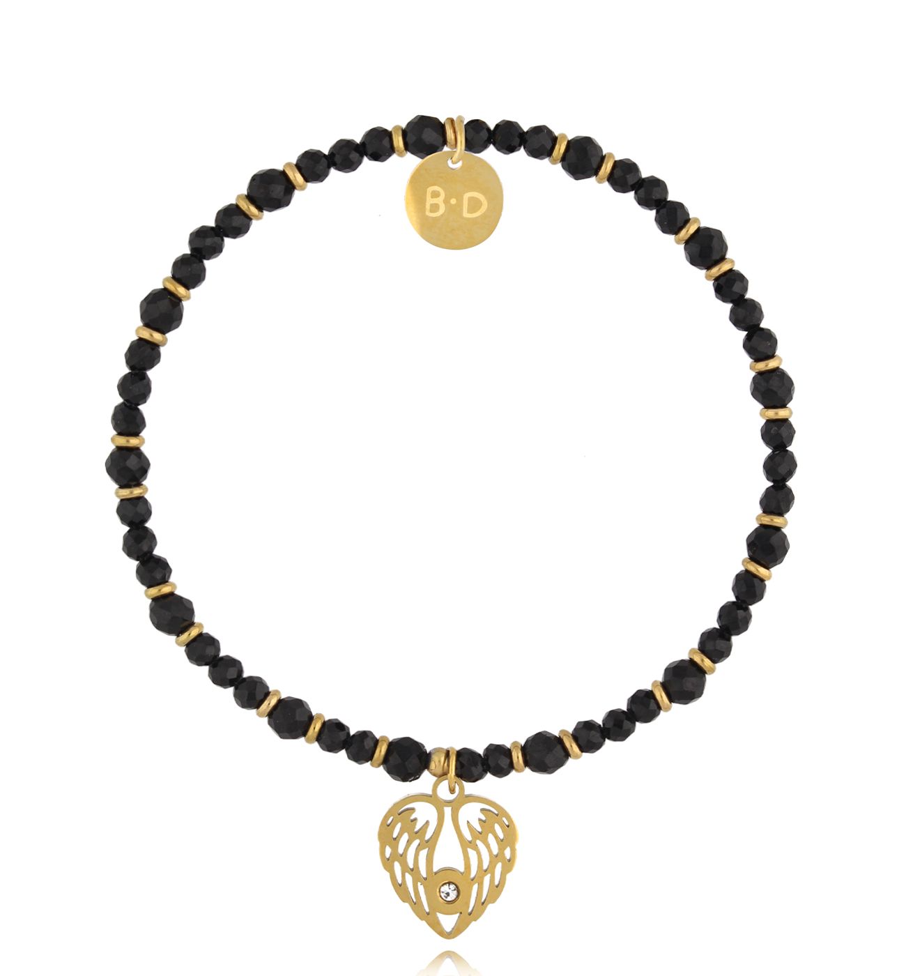 Bransoletka z turmalinami i skrzydełkami BTW2829