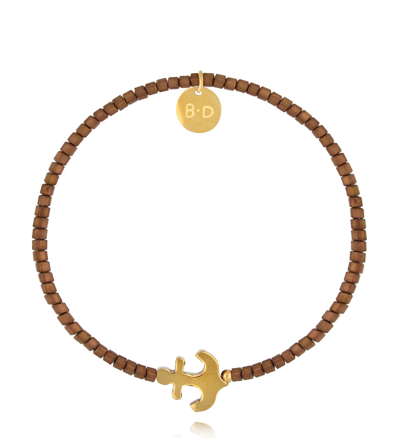 Bransoletka z hematytami i kotwicą BTW3261