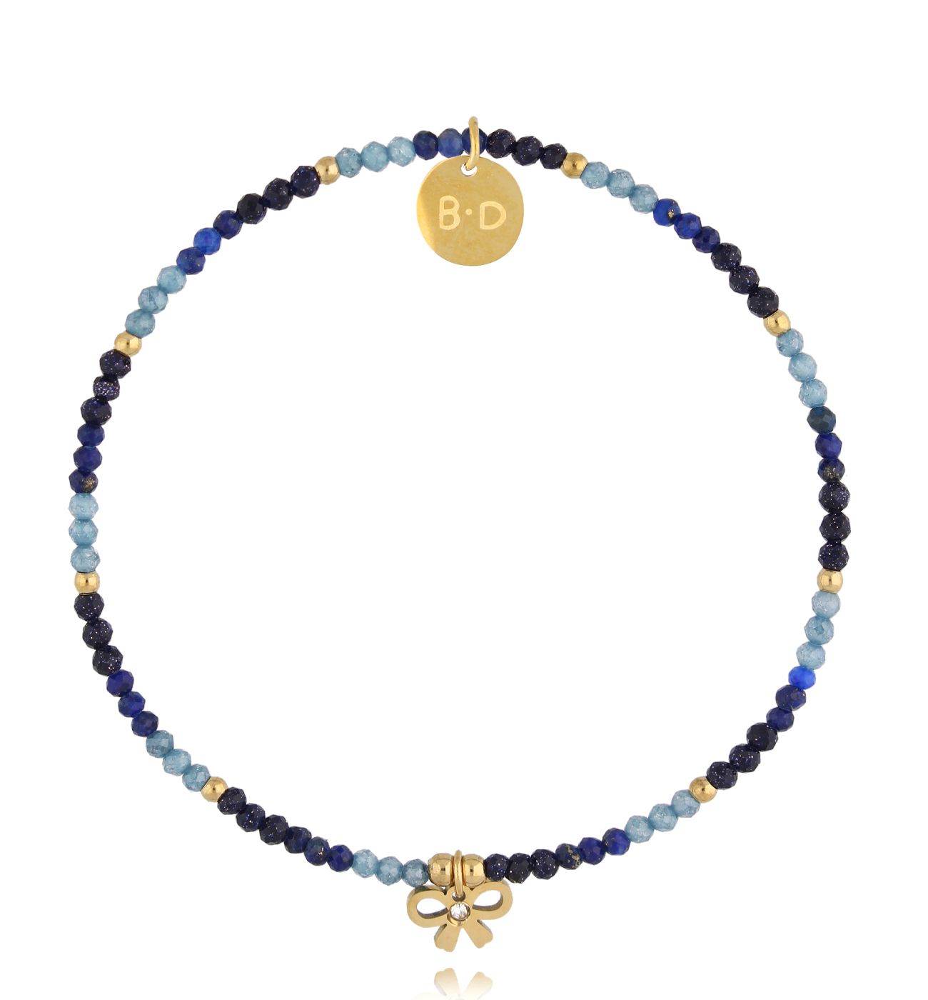 Bransoletka z lapisami i kokardką BTW3096