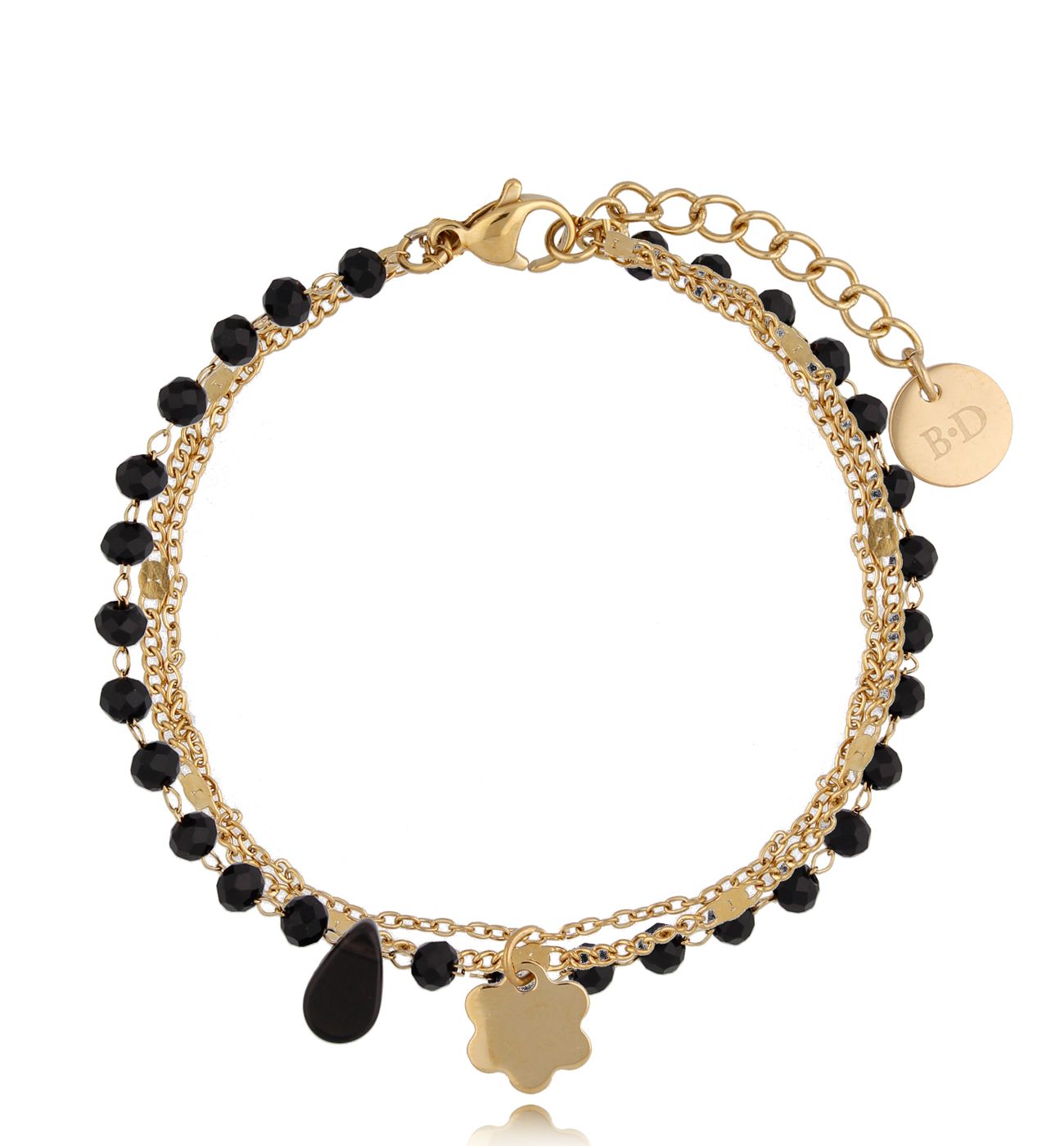 Bransoletka z kryształkami czarna Stunning BSC1168