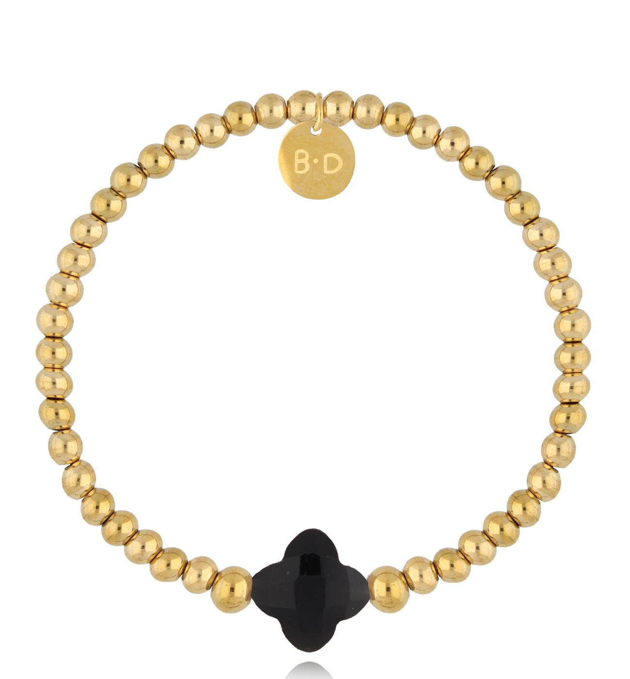 Bransoletka z koniczynką z agatu Golden Clover BSC2037