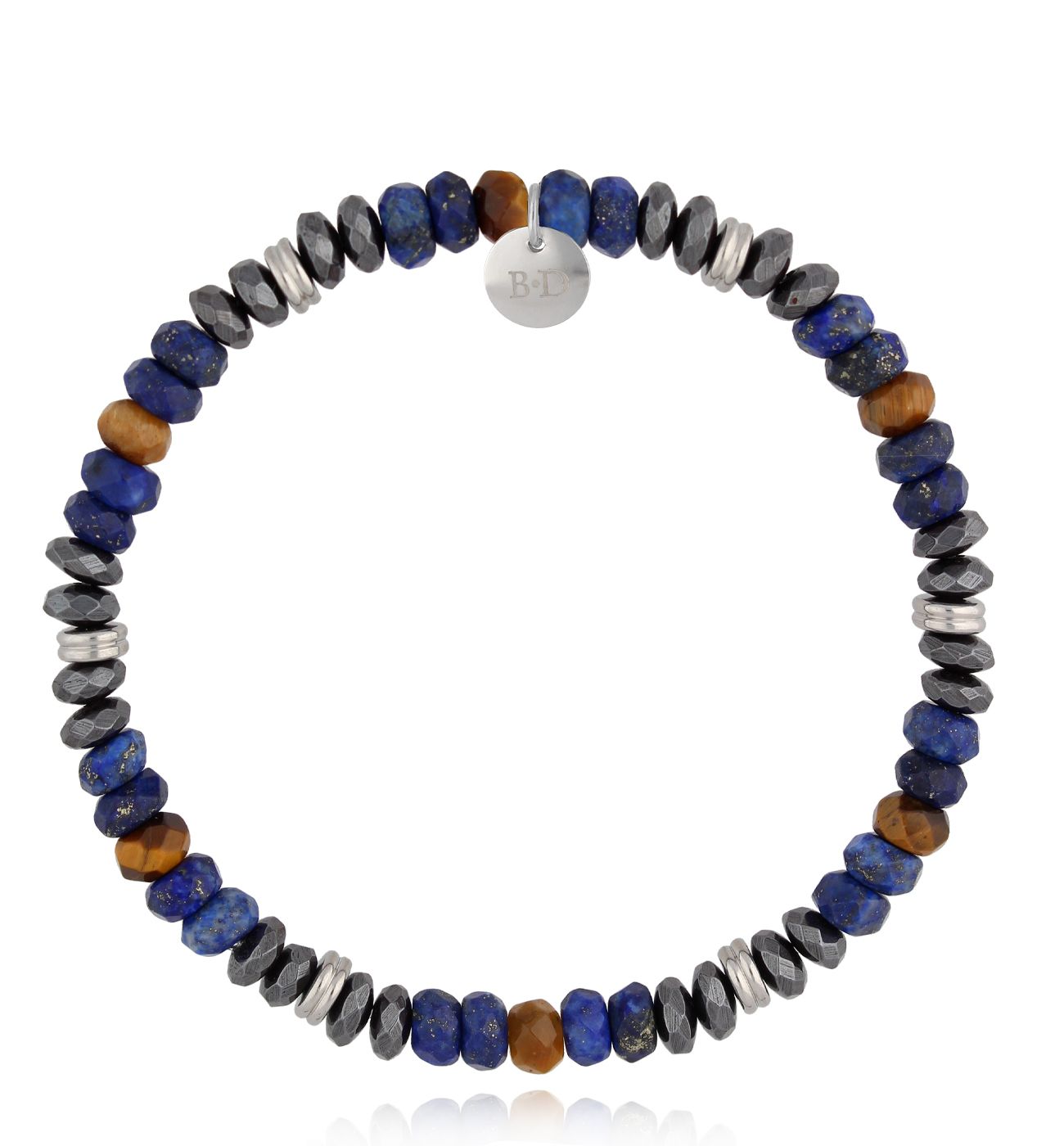 Bransoletka z hematytami i lapisami Eindridi 94 - By Dziubeka