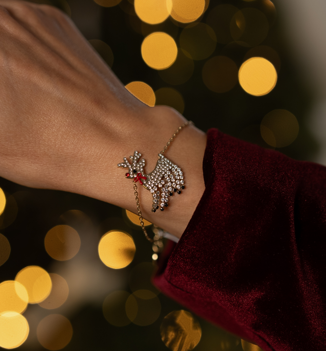 Bransoletka świąteczna z reniferem BSA0775