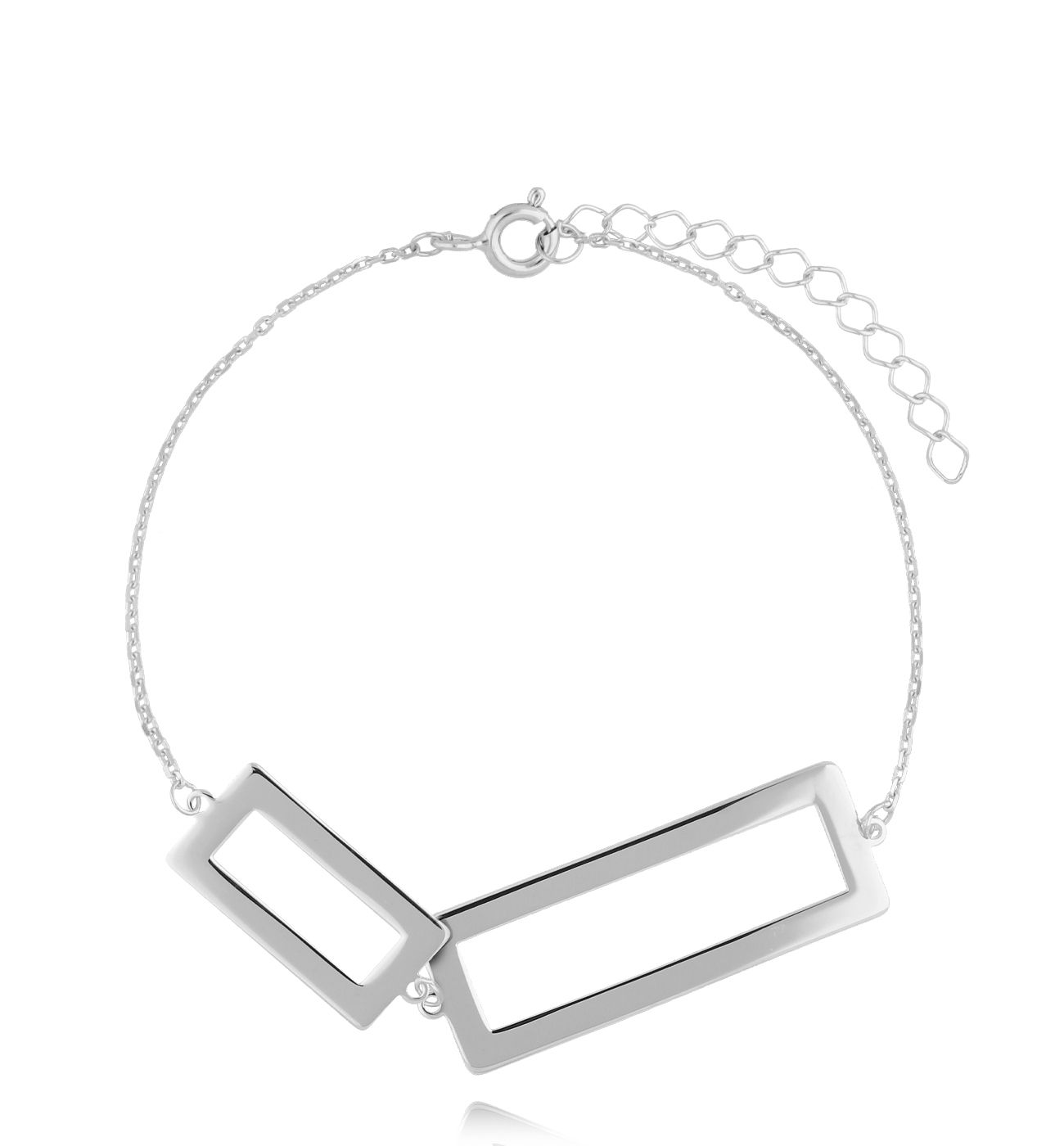 Bransoletka srebrna z prostokątami Iasmim BSE0159