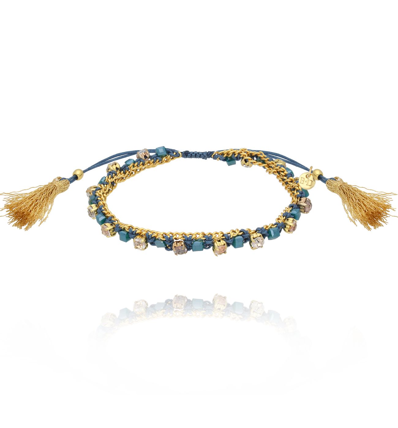 Bransoletka morska z kryształkami - By Dziubeka