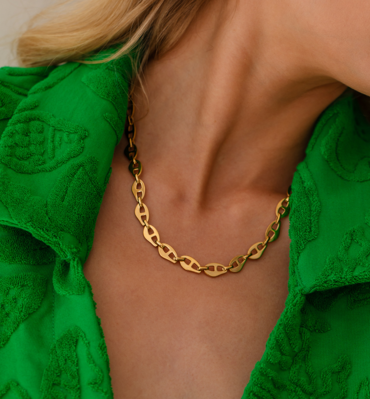 Naszyjnik łańcuch złoty NSY0493 - By Dziubeka