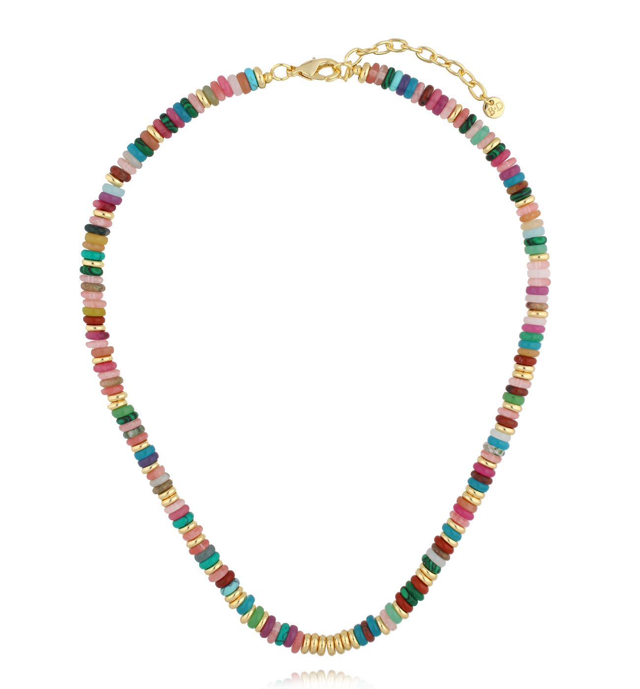 Naszyjnik kolorowy z jadeitami - By Dziubeka