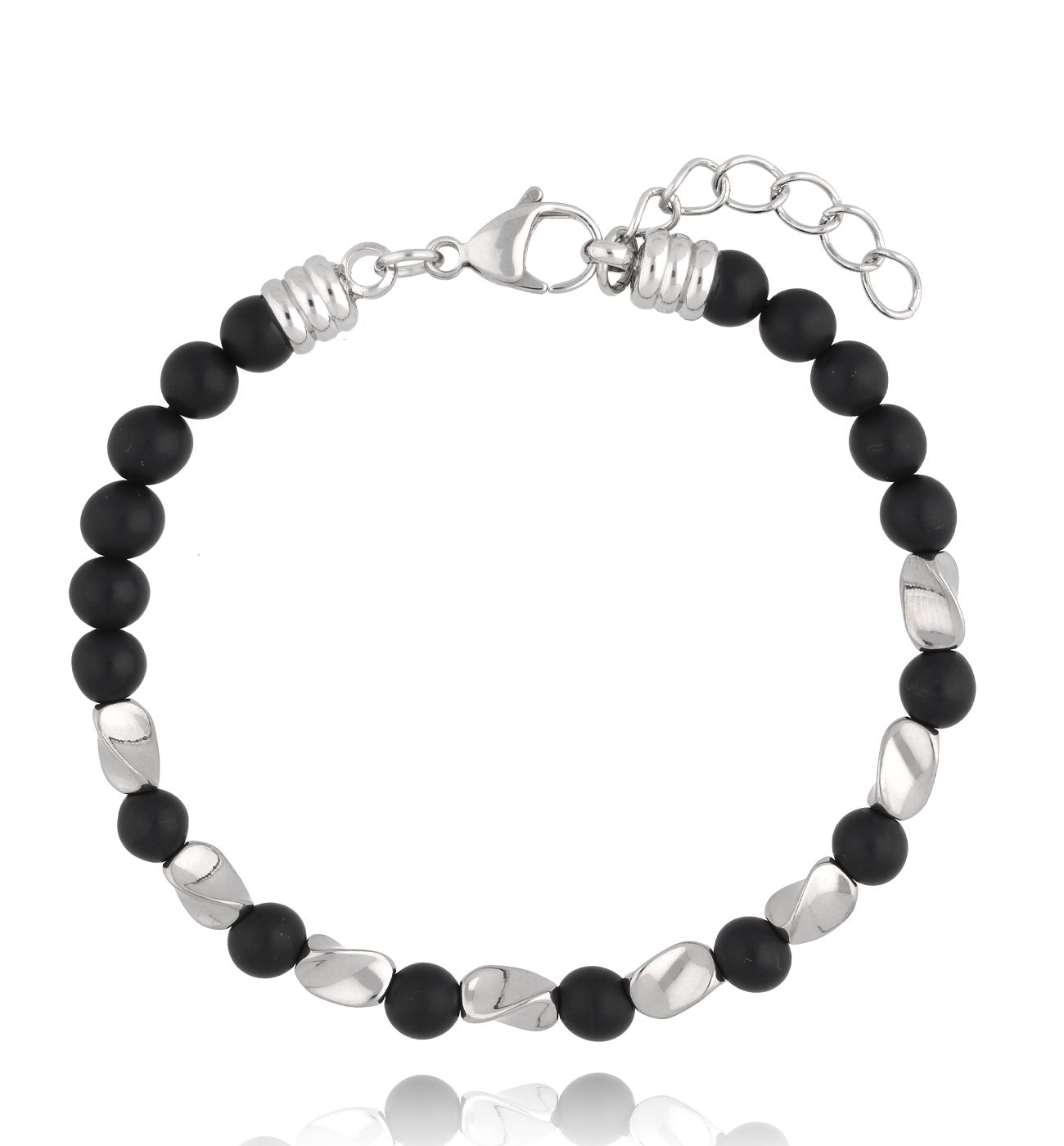 Bransoletka męska z agatami 75 - By Dziubeka