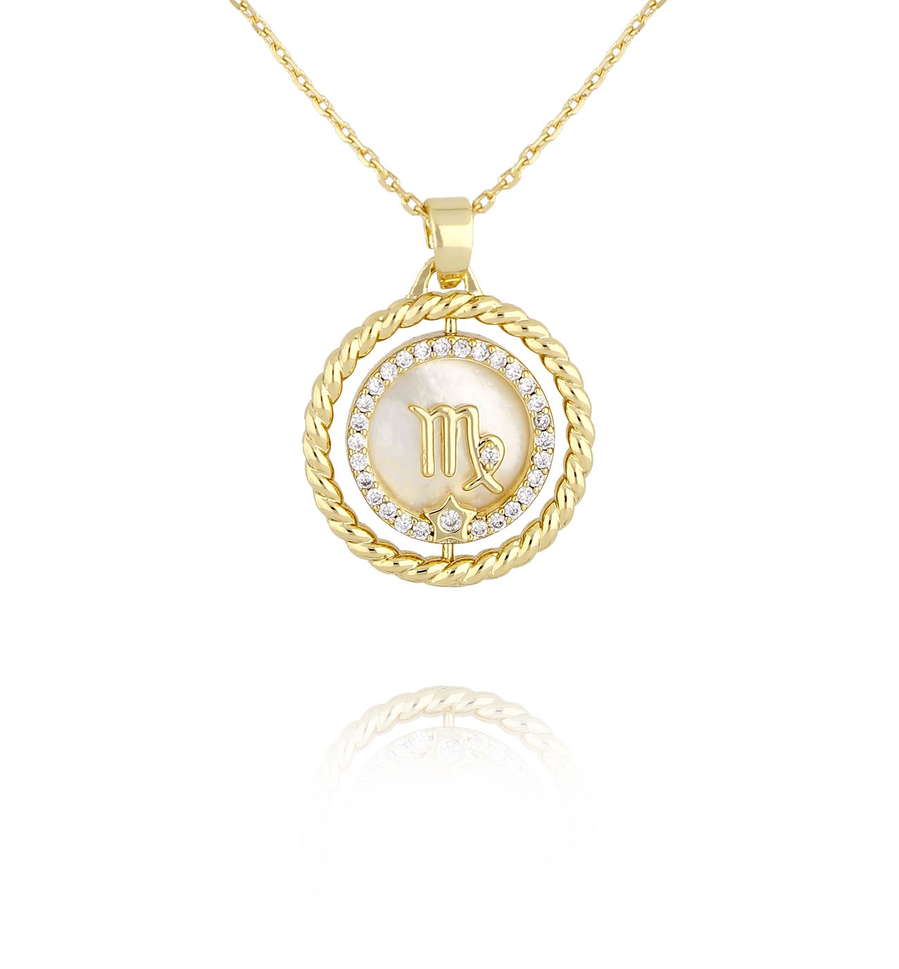 Naszyjnik znak zodiaku Panna NLU0037