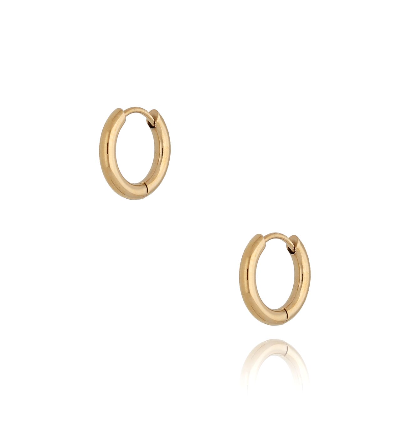 Kolczyki pozłacane kółka małe I Basic - By Dziubeka