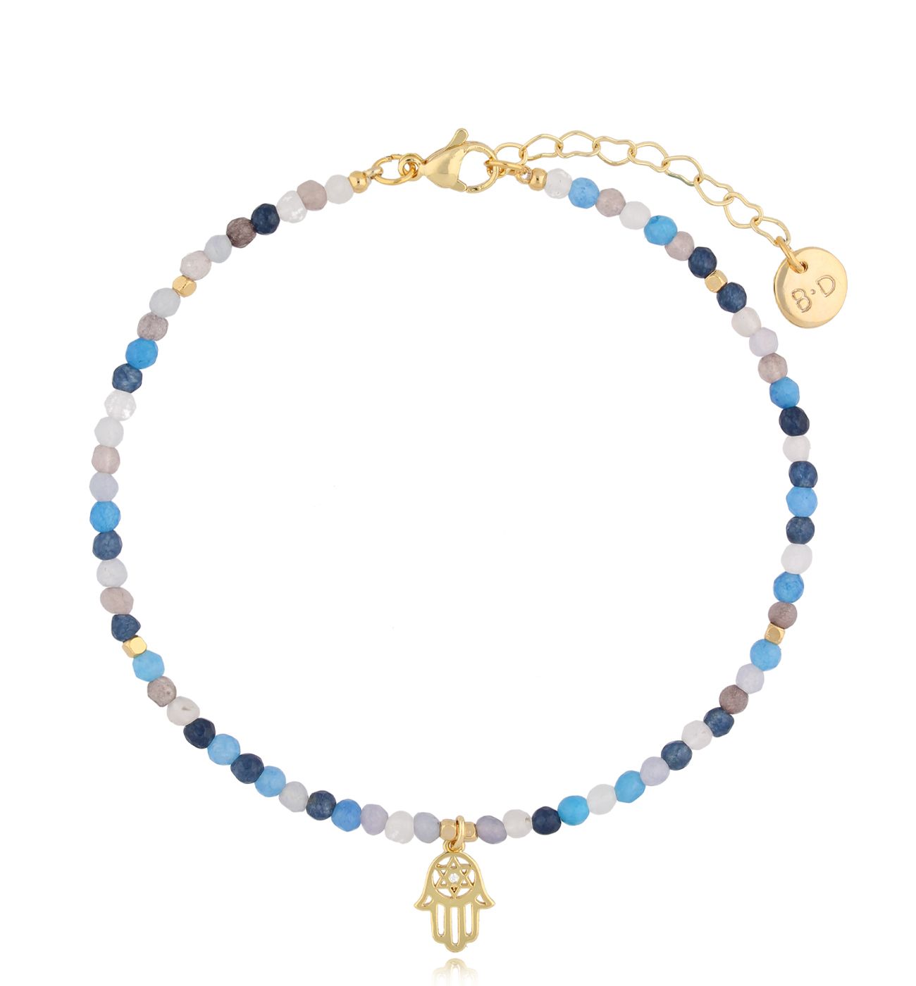 Bransoletka na nogę z kamieniami naturalnymi Amayas BNTW0073