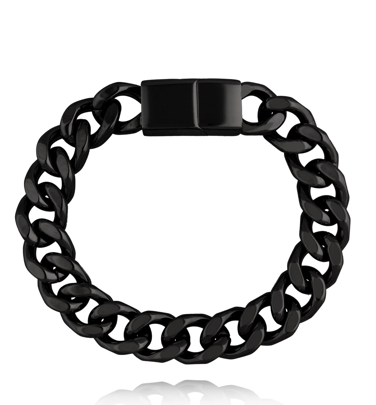 Bransoletka z łańcuchem czarnym 25 - By Dziubeka