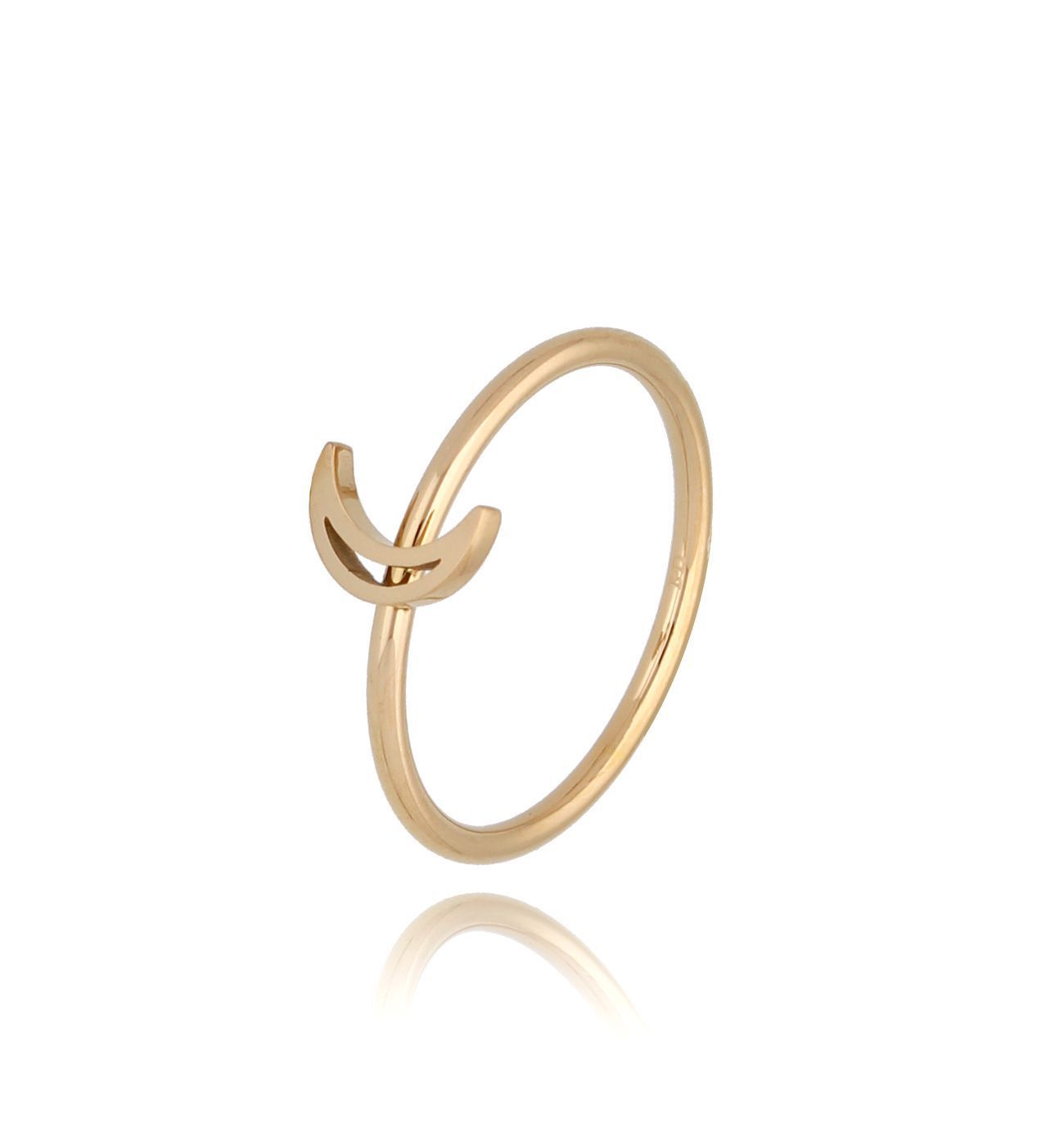 Pierścionek pozłacany z księżyce Shanida PSA0341