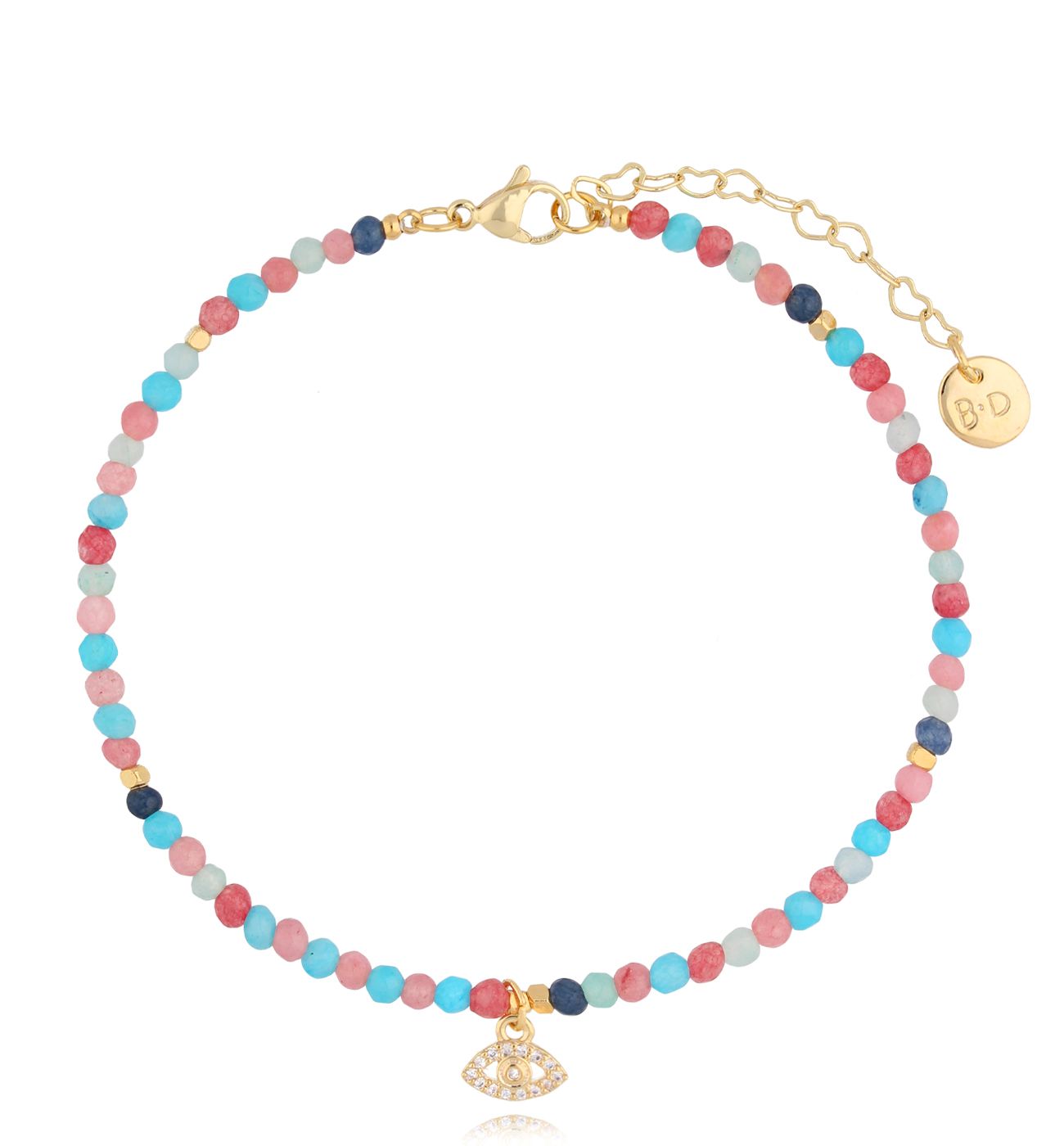 Bransoletka na nogę z kamieniami naturalnymi Amayas BNTW0080