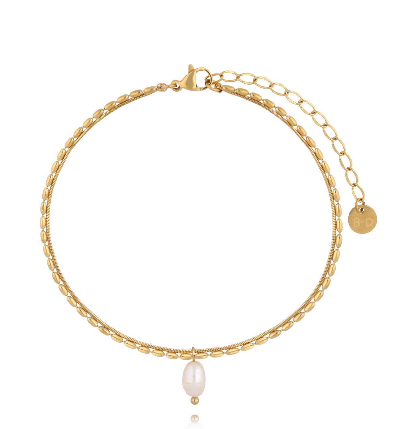 Bransoletka na nogę z perłą BNSY0056