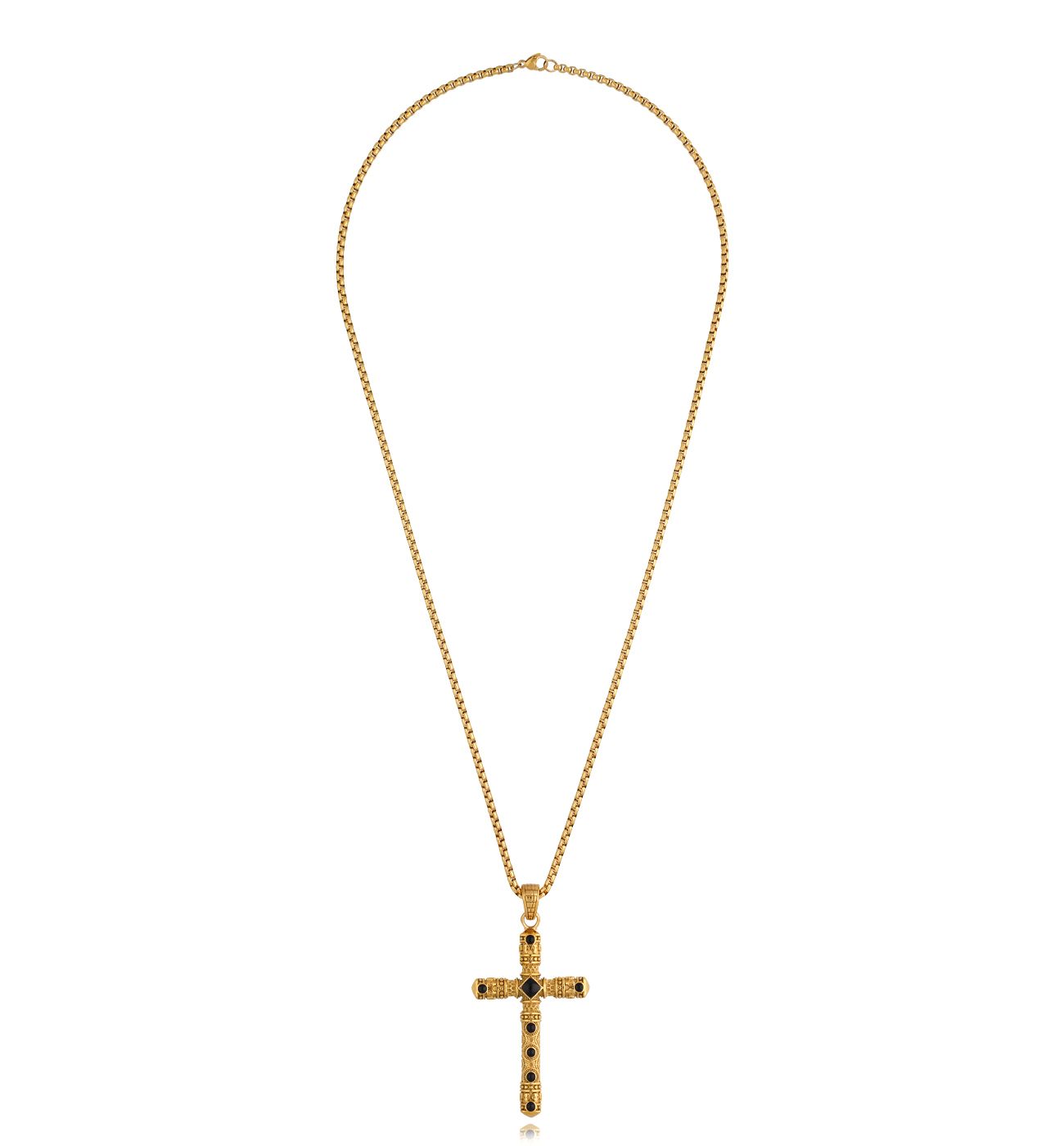 Naszyjnik złoty z dużym krzyżem Koa NMITC0094