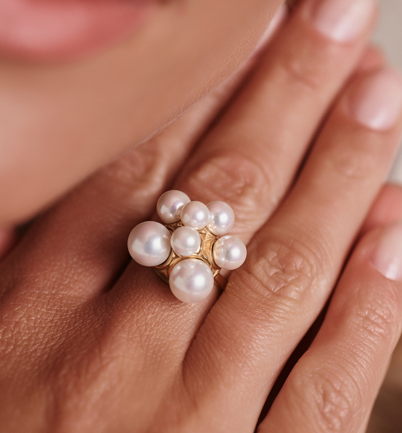 Pierścionek z perłami złoty PSY0072