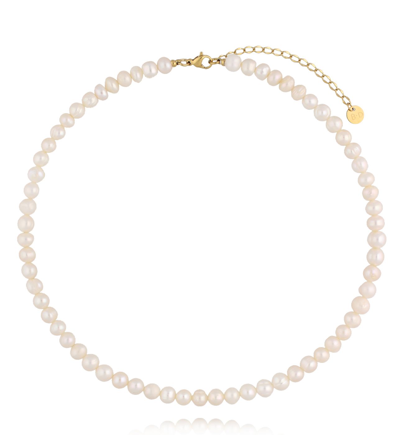 Naszyjnik z drobnych, owalnych pereł – subtelny, dziewczęcy akcent NPE0316