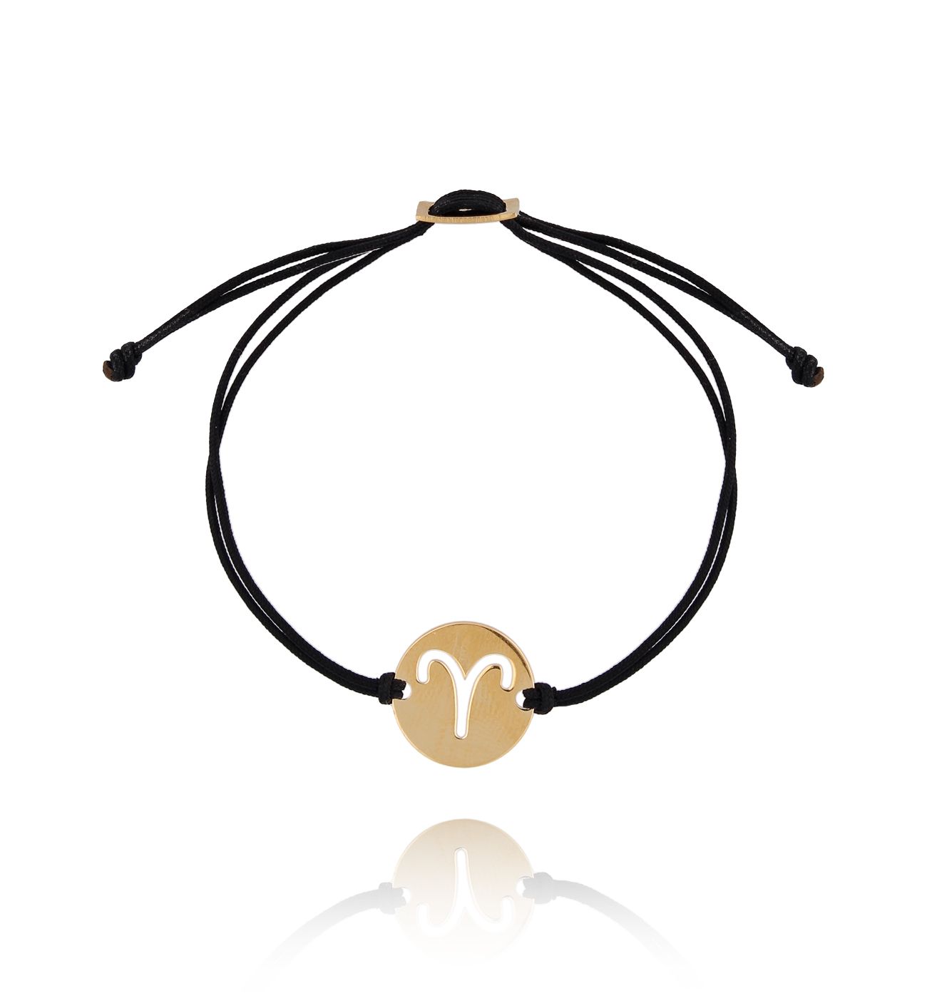 Bransoletka srebrna pozłacana znak zodiaku BARAN - By Dziubeka