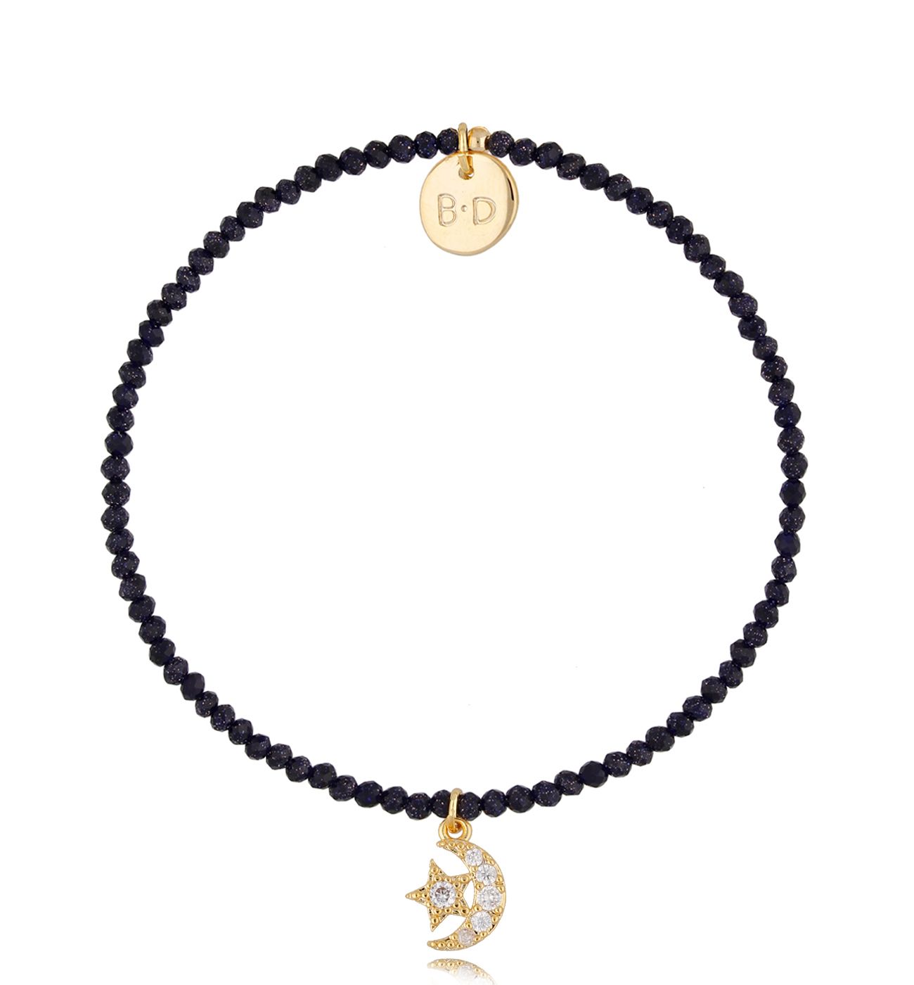 Bransoletka z kamieniami Noc Kairu i księżycem Lifestyle - By Dziubeka