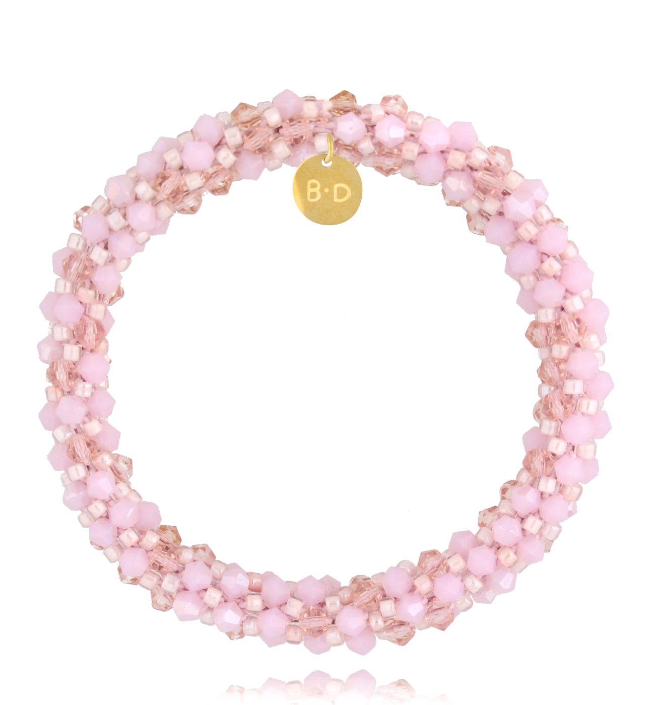 Bransoletka z kryształkami różowa Luminous II BWE0034 - By Dziubeka