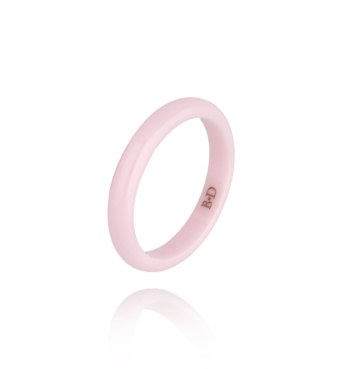 Obrączka z ceramiki różowa cienka Feminine PFE0032