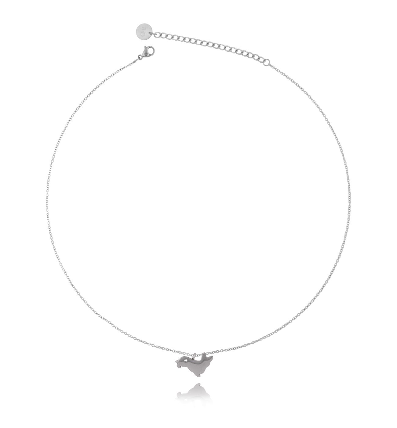 Naszyjnik srebrny z psem Sparky ze stali szlachetnej NPS0017 - By Dziubeka