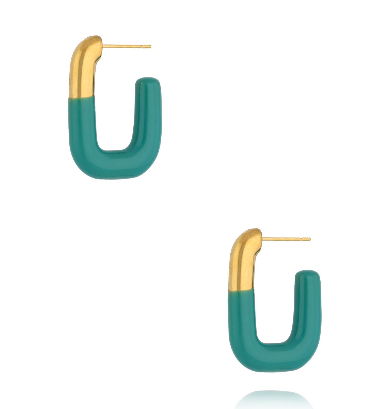 Kolczyki emaliowane morskie owalne KSY0503 - By Dziubeka