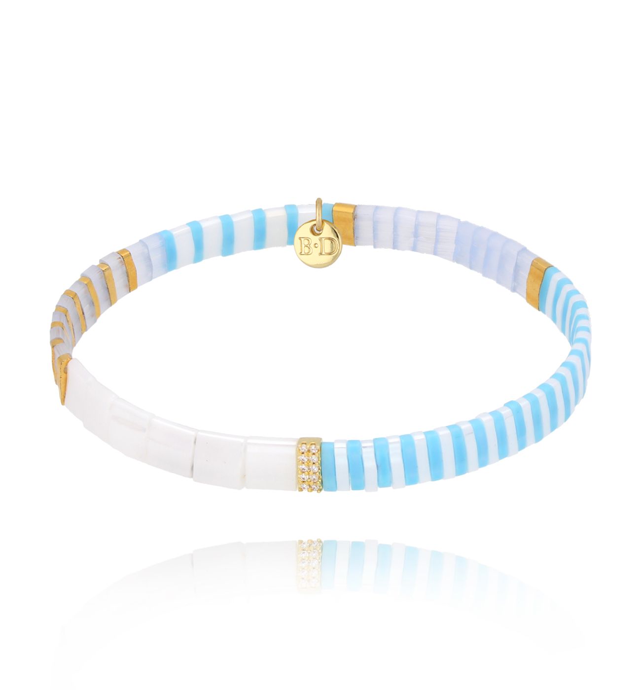 Bransoletka niebiesko biała Yummy - By Dziubeka