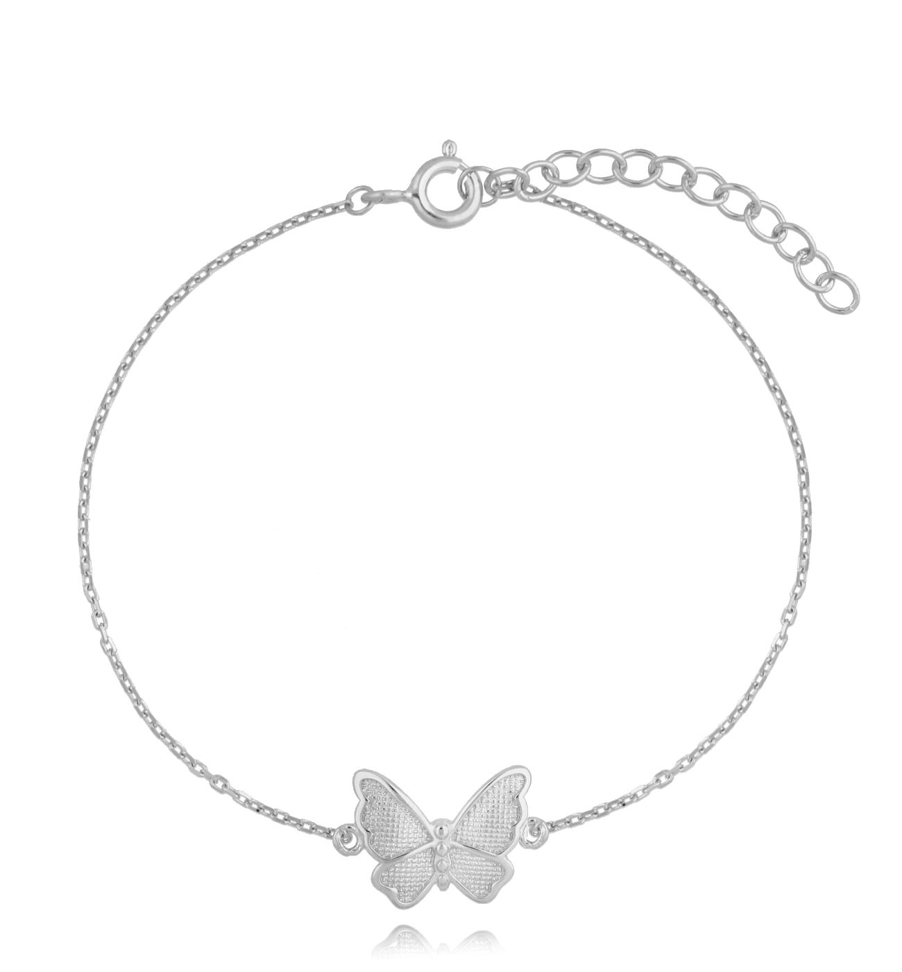 Bransoletka srebrna z motylem Geppi - By Dziubeka