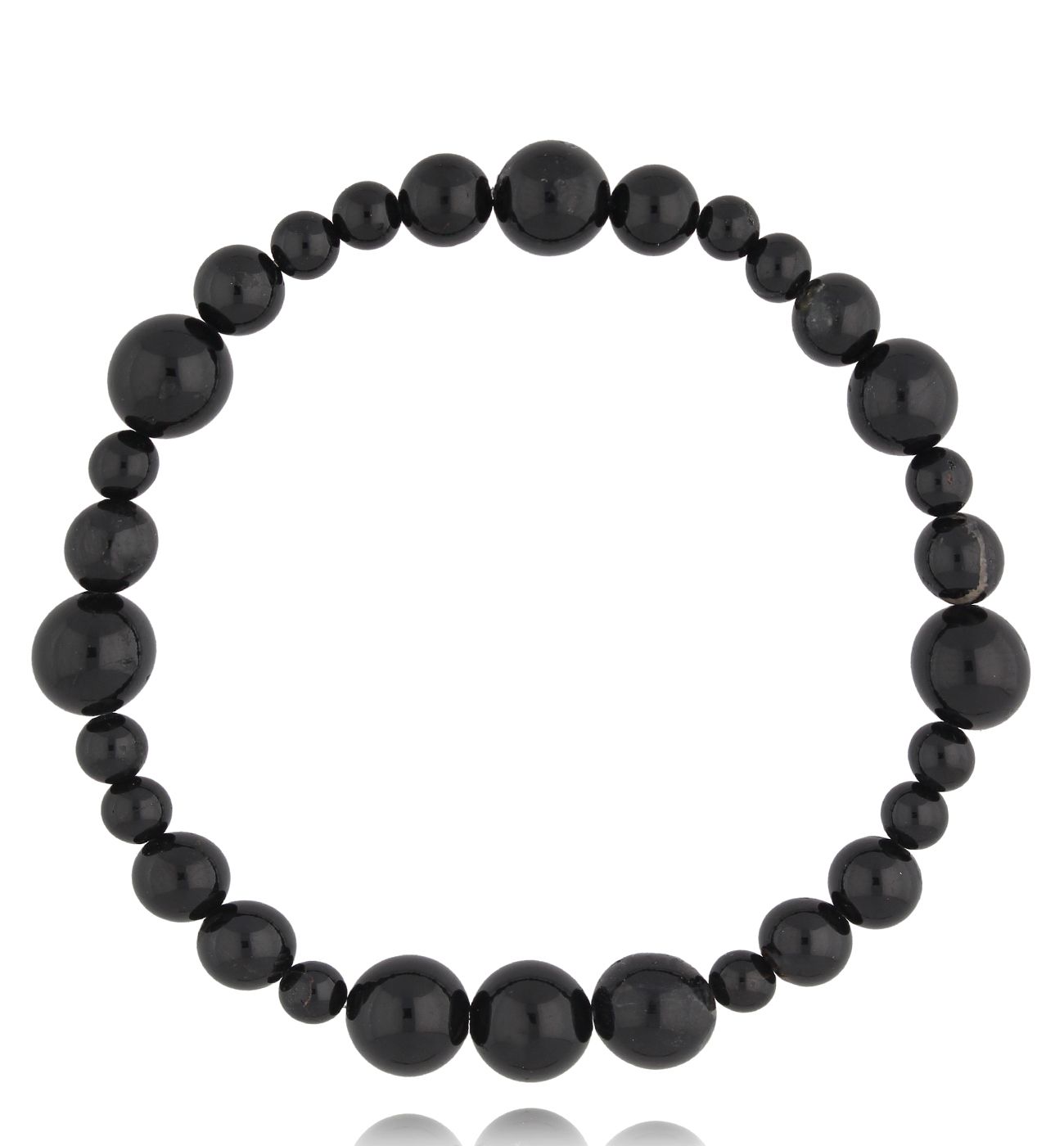 Bransoletka czarna z turmalinami Katavi - By Dziubeka