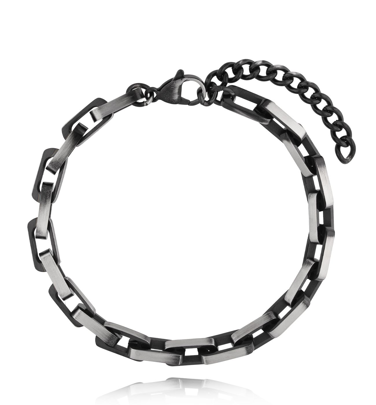 Bransoletka męska z czarnym łańcuchem Galti 16 - By Dziubeka