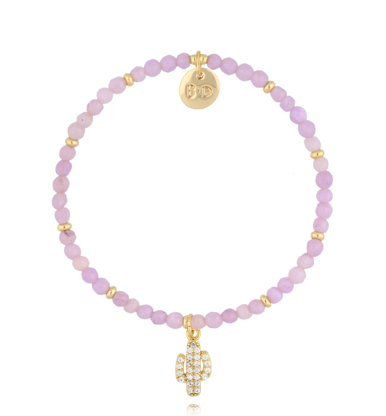 Bransoletka z kaktusem fioletowa BTW3040