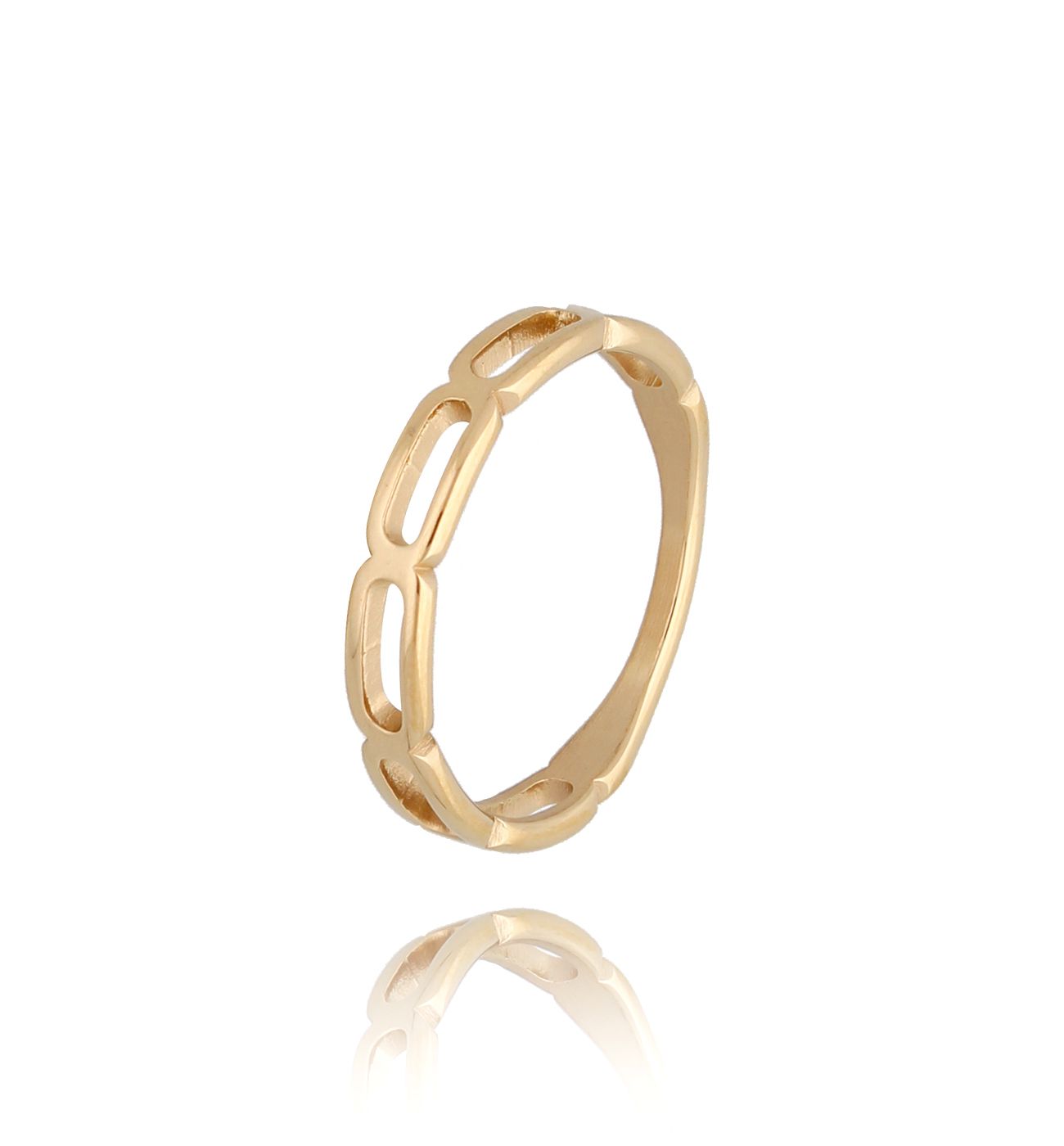 Pierścionek pozłacany ze stali szlachetnej Paavai PSA0268