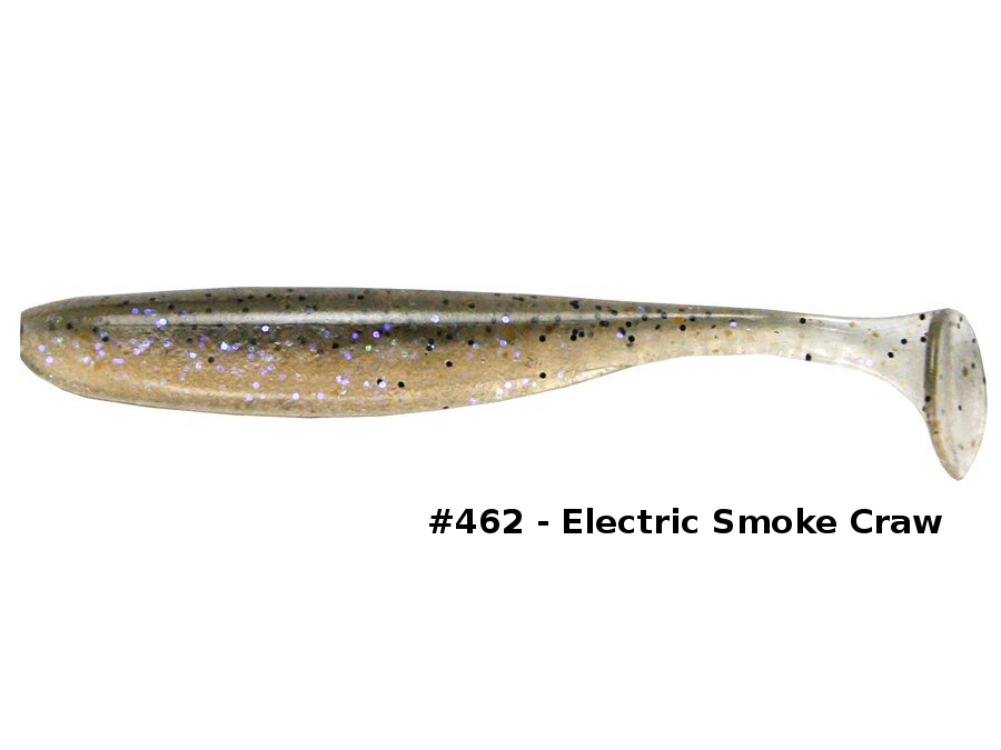 Keitech Guma Easy Shiner 4'' 10cm Electric Smoke Craw