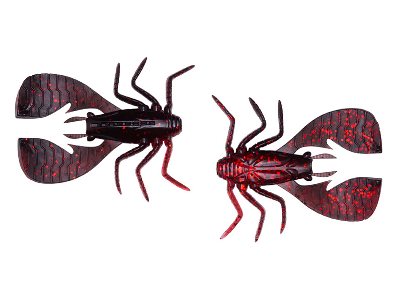 MegaBass Przynęta FUWABUG 96mm BLACK BACK CLEAR RED