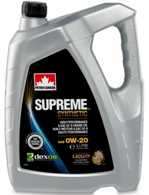 PETRO-CANADA SUPREME SYNTHETIC 0W20 5L - Petrostar