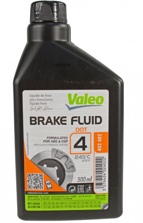 VALEO DOT 4 PŁYN HAMULCOWY 402402 500ML - Petrostar